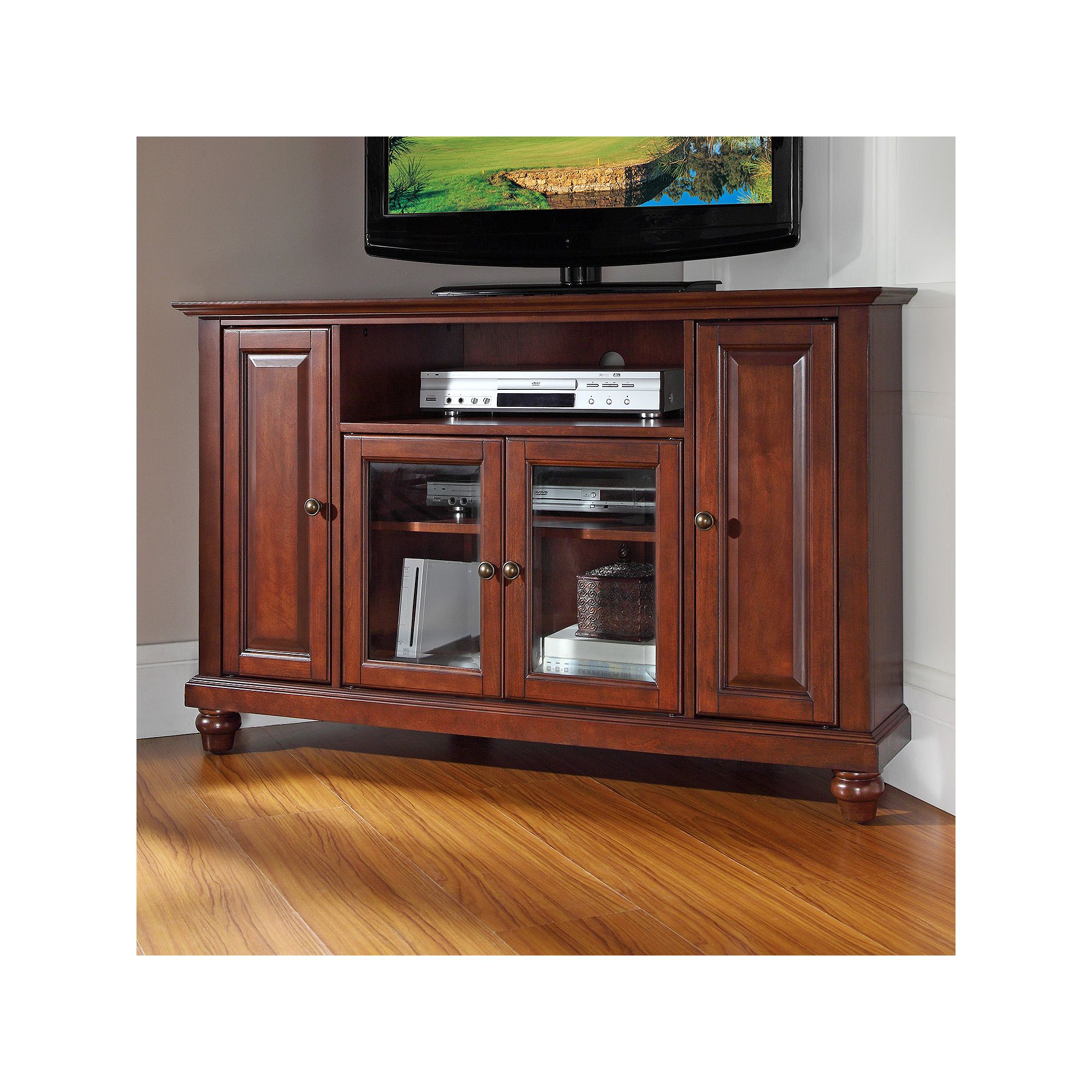 Crosley Cambridge Corner TV Stand, Brown