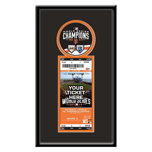 San Francisco Giants 2014 World Series Champions Single Ticket Frame