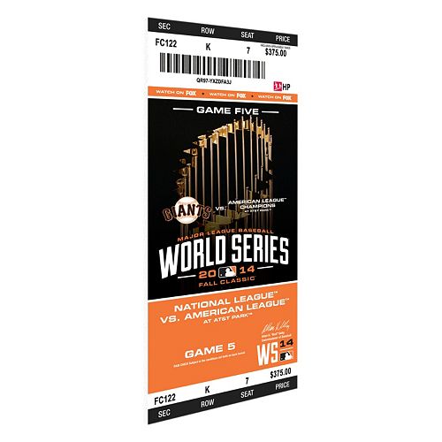 San Francisco Giants 2014 World Series Game 5 Mini-Mega Ticket