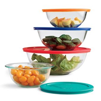 Pyrex Smart Essentials 8 pc Glass Food Storage Bowl Set