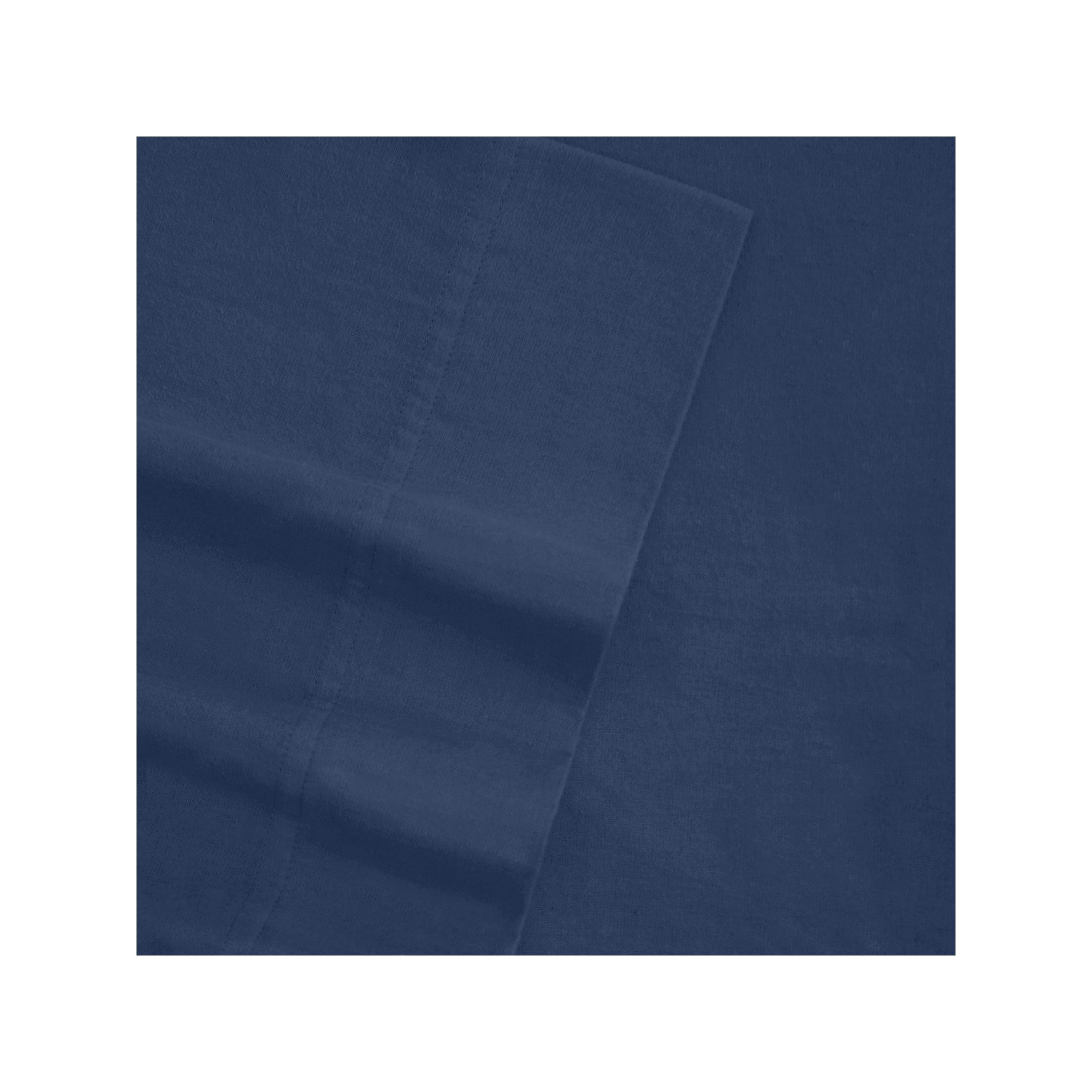 Tribeca Living Flannel Deep-Pocket Sheet Set, Dark Blue
