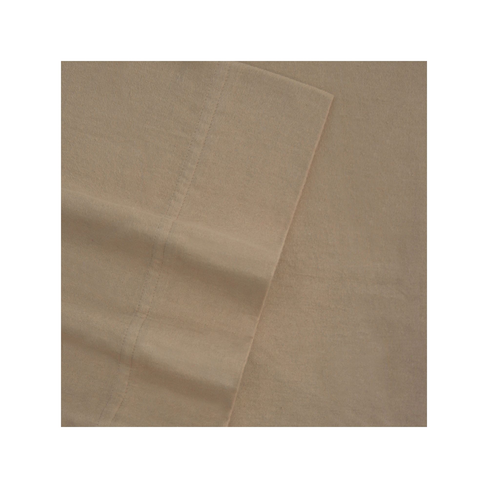 Tribeca Living Flannel Deep-Pocket Sheet Set, Light Brown