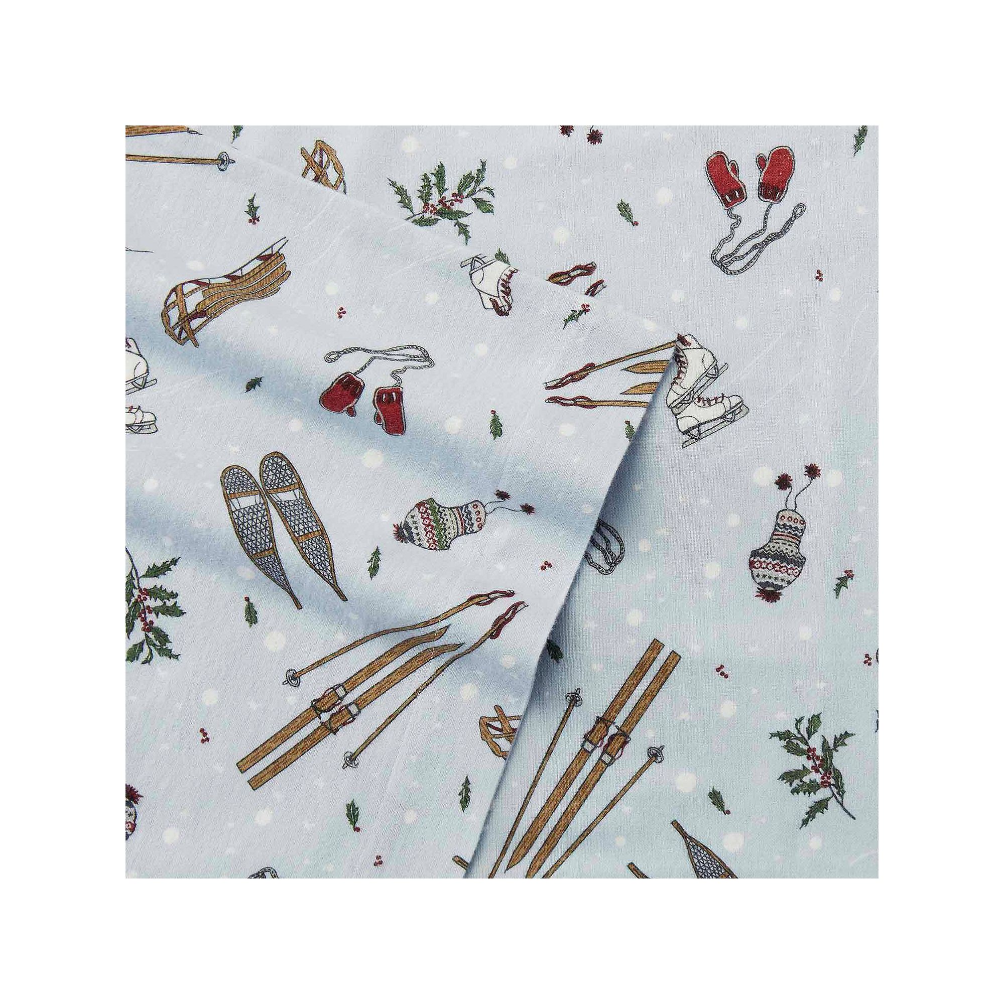 Eddie Bauer Flannel Sheet Set, Blue Snow Days