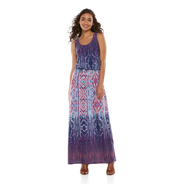 Juniors' Pink Republic Racerback Maxi Dress