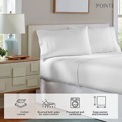 Pointehaven 100% Cotton Flannel Sheet Set