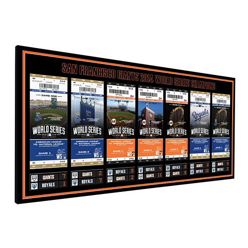 San Francisco Giants 2014 World Series Tickets To History Canvas Print