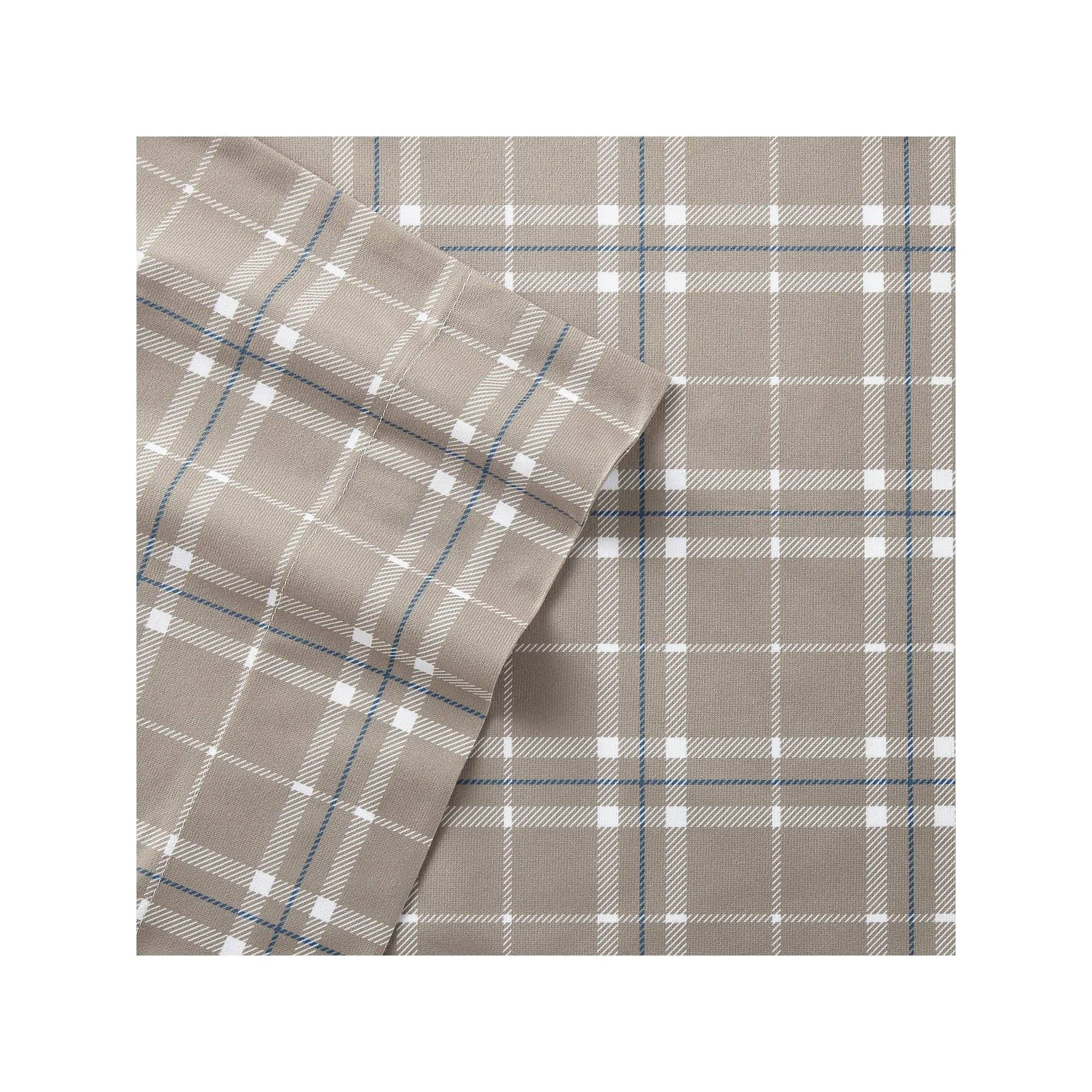 Micro Flannel® Sheet Set with Pillowcases, Carlton Plaid Brown