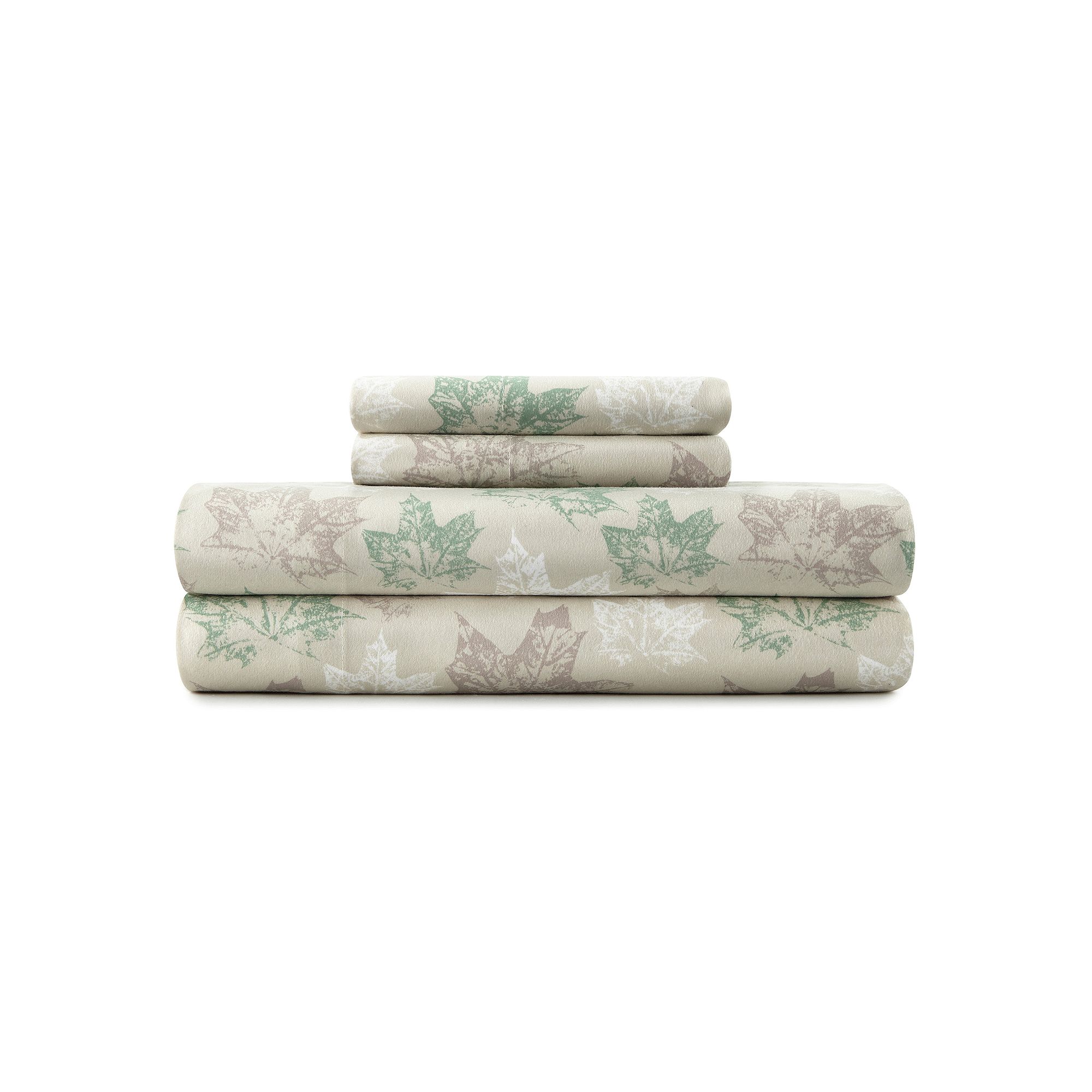 Micro Flannel® Sheet Set with Pillowcases, Maples Leaves