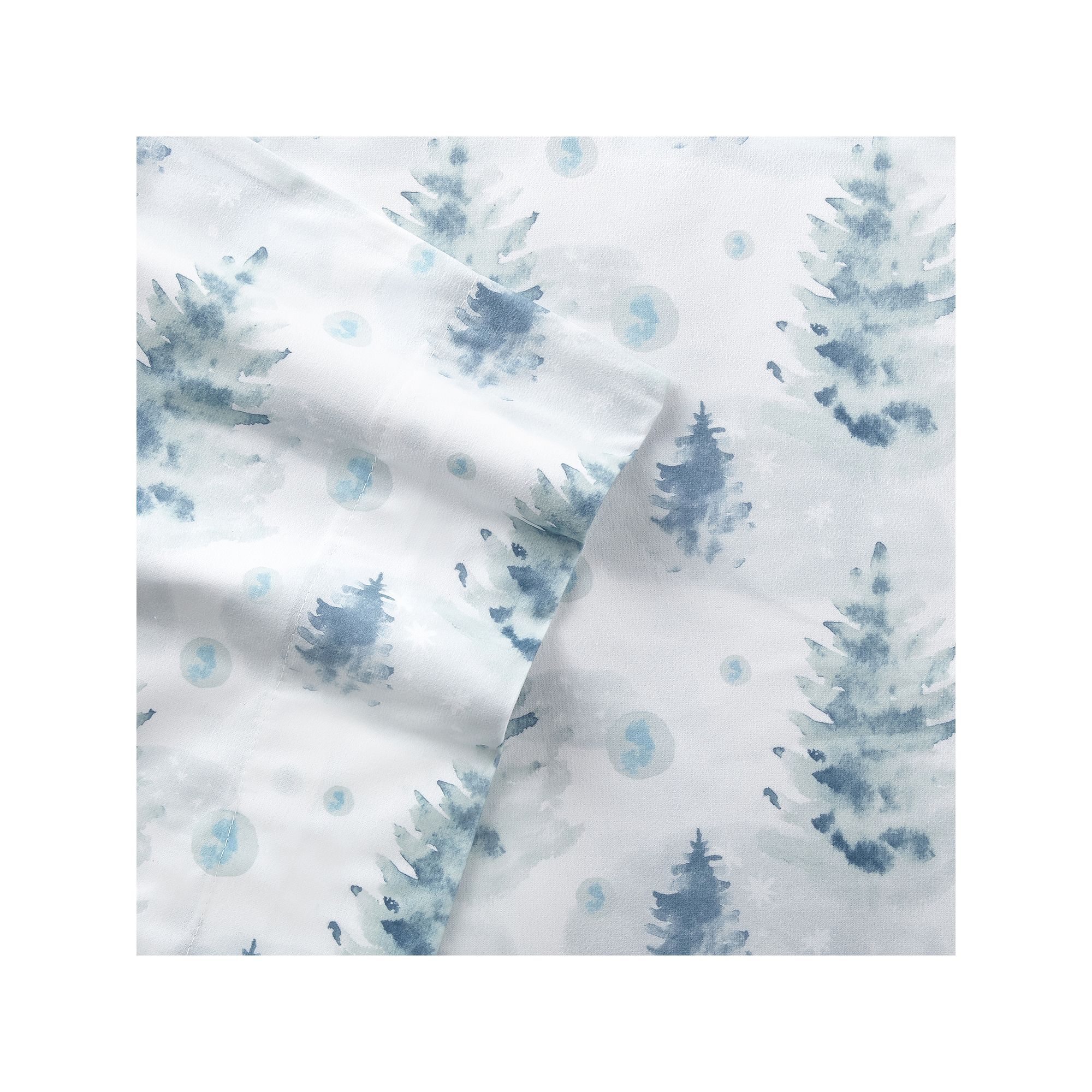 Micro Flannel® Sheet Set with Pillowcases, Watercolor Pines