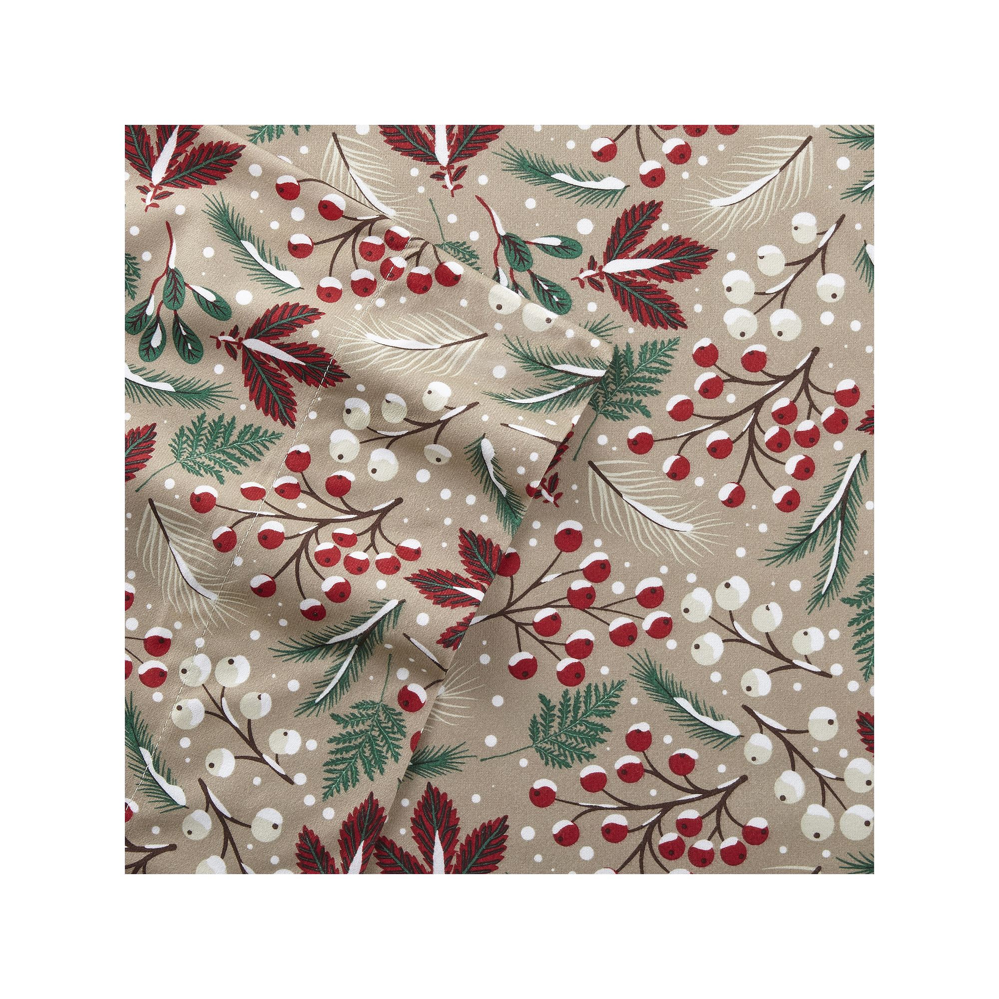 Micro Flannel® Sheet Set with Pillowcases, Winterberries