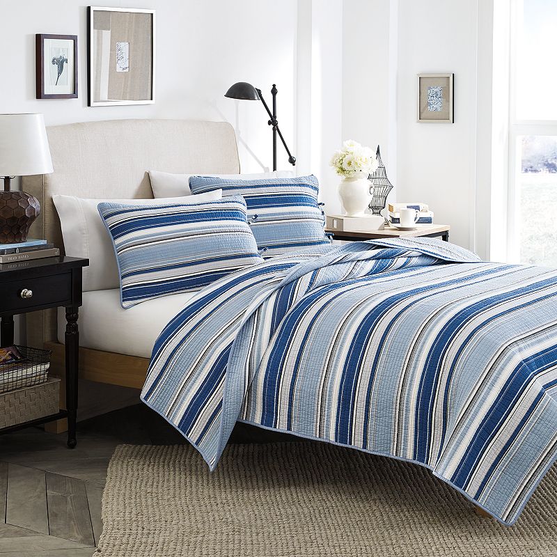 Stone Cottage Fresno Quilt Set, Blue, Full/Queen