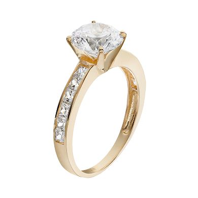 Cubic Zirconia 10k Gold Ring