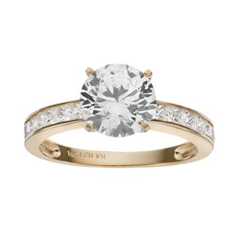 Cubic Zirconia 10k Gold Ring