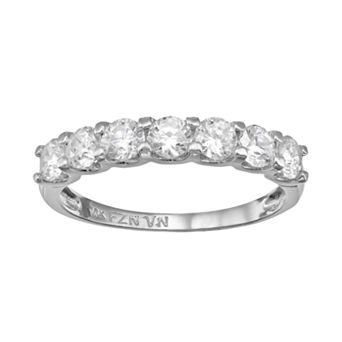 Cubic Zirconia 10k White Gold Ring
