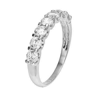 Cubic Zirconia 10k White Gold Ring