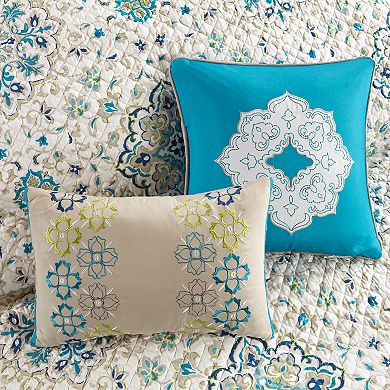 Madison Park Maya 6-Piece Quilt Set with Shams and Decorative Pillows