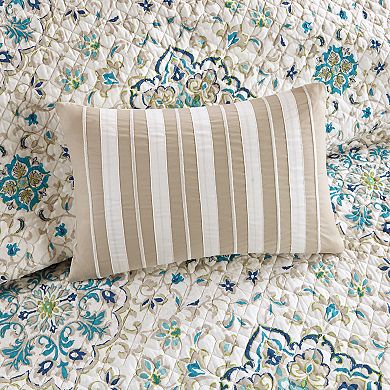 Madison Park Maya 6-Piece Quilt Set with Shams and Decorative Pillows