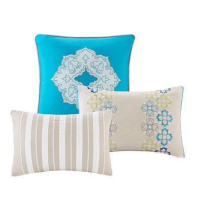 Madison Park Maya 6-Piece Quilt Set with Shams and Decorative Pillows