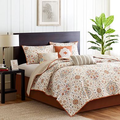 Madison Park Maya 6-Piece Quilt Set with Shams and Decorative Pillows
