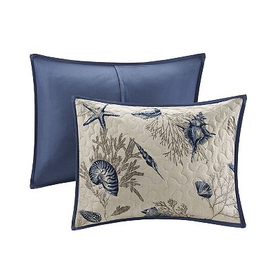 Madison Park Nantucket Quilt Set with Shams and Decorative Pillows