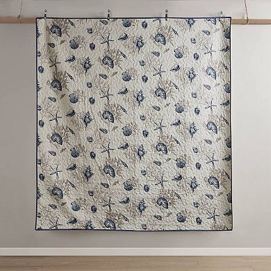 Madison Park Nantucket Quilt Set with Shams and Decorative Pillows