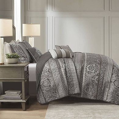 Madison Park Venetian 6-Piece Quilt Set with Shams and Decorative Pillows