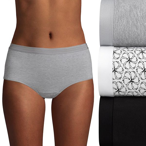 Hanes Womens Constant Comfort Microfiber Modern Brief 3-Pack Panty :  : Clothing, Shoes & Accessories