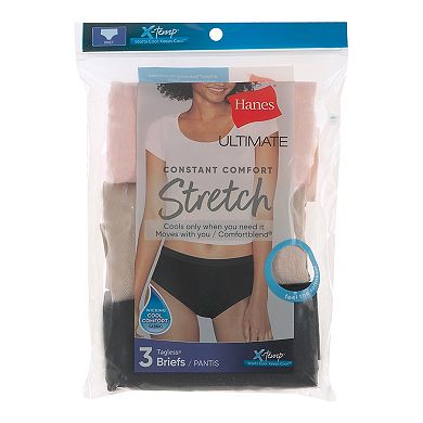 Women's Hanes Ultimate® 3-pack ComfortBlend Stretch X-Temp Briefs 40XTSA