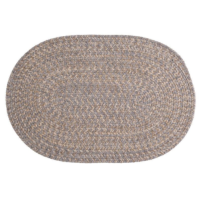 Colonial Mills Brownstone Braided Reversible Rug, Grey, 5X7 Ft