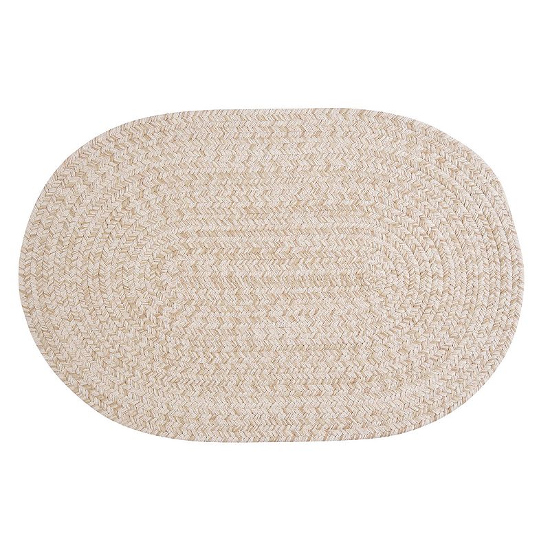 Colonial Mills Brownstone Braided Reversible Rug, Beig/Green, 8Ft Rnd