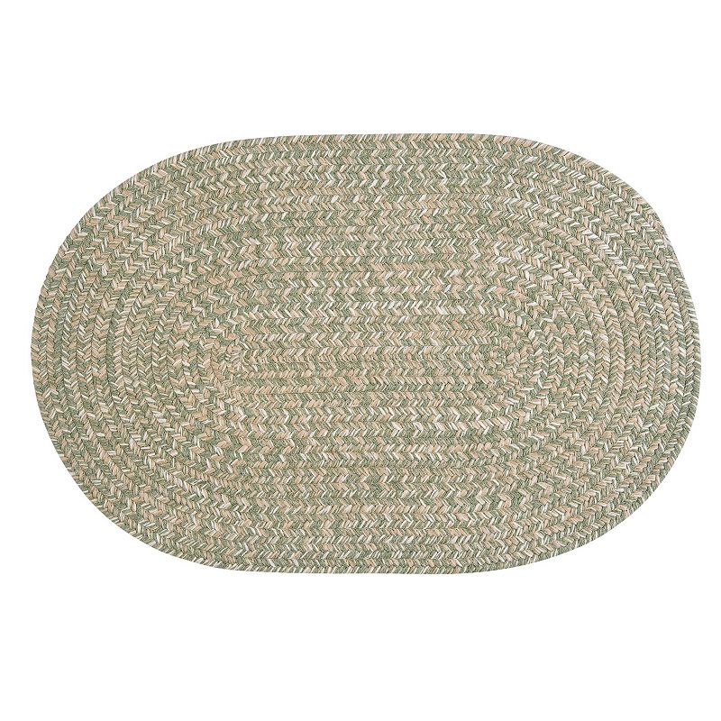 Colonial Mills Brownstone Braided Reversible Rug, Green, 6Ft Rnd