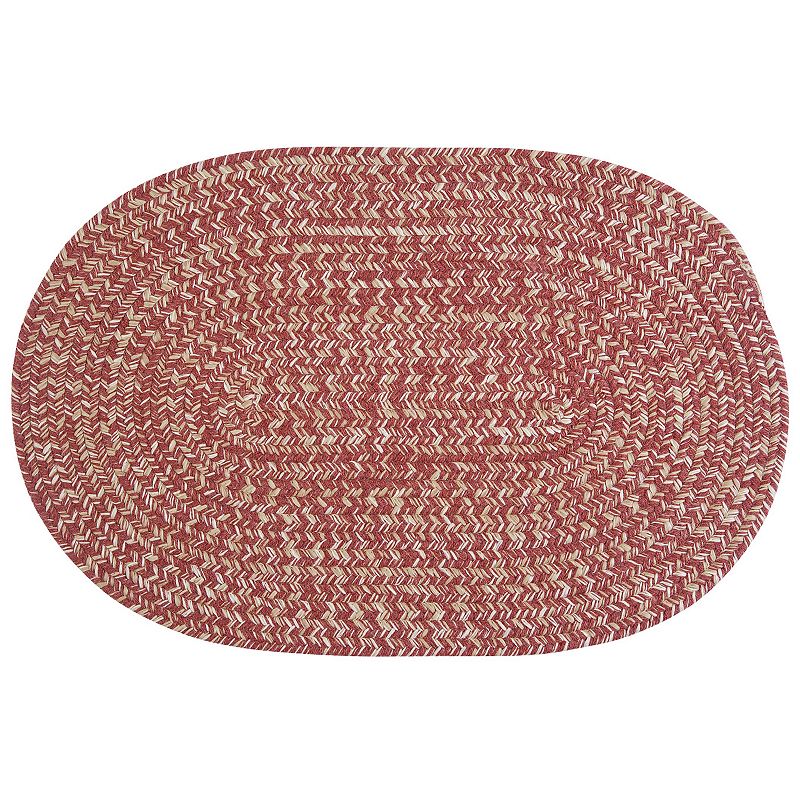 Colonial Mills Brownstone Braided Reversible Rug, Red, 8Ft Rnd