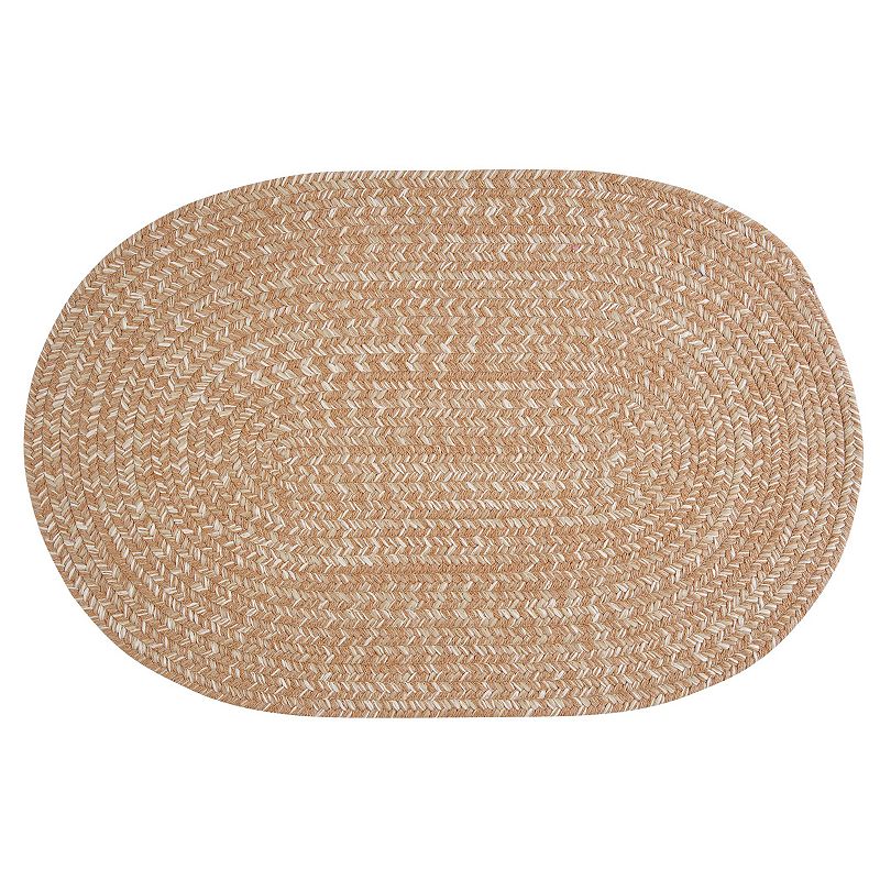 Colonial Mills Brownstone Braided Reversible Rug, Beig/Green, 8Ft Rnd