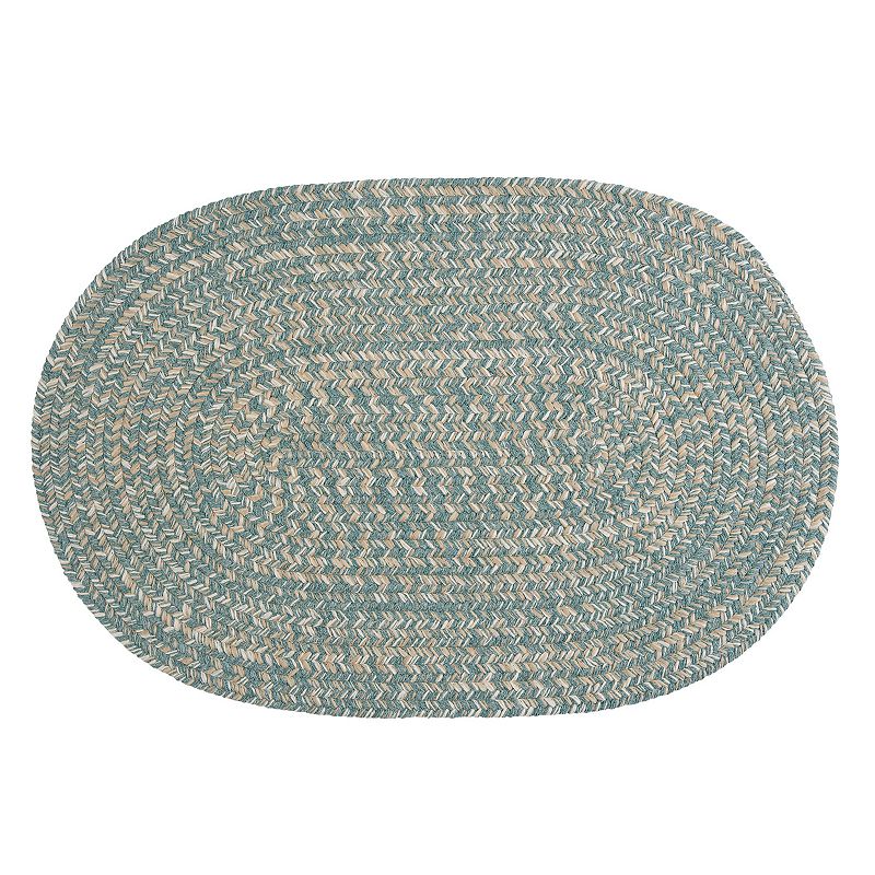 Colonial Mills Brownstone Braided Reversible Rug, Green, 8Ft Rnd