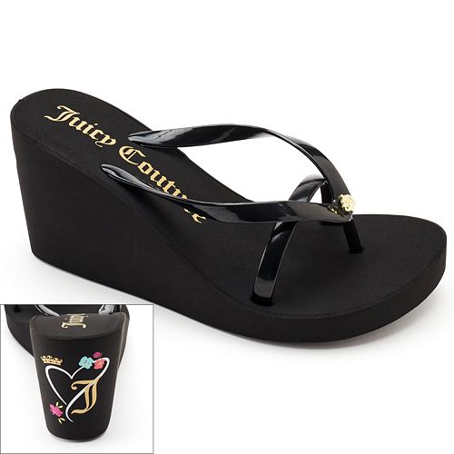 Juicy Couture Women's Thong Wedge Sandals