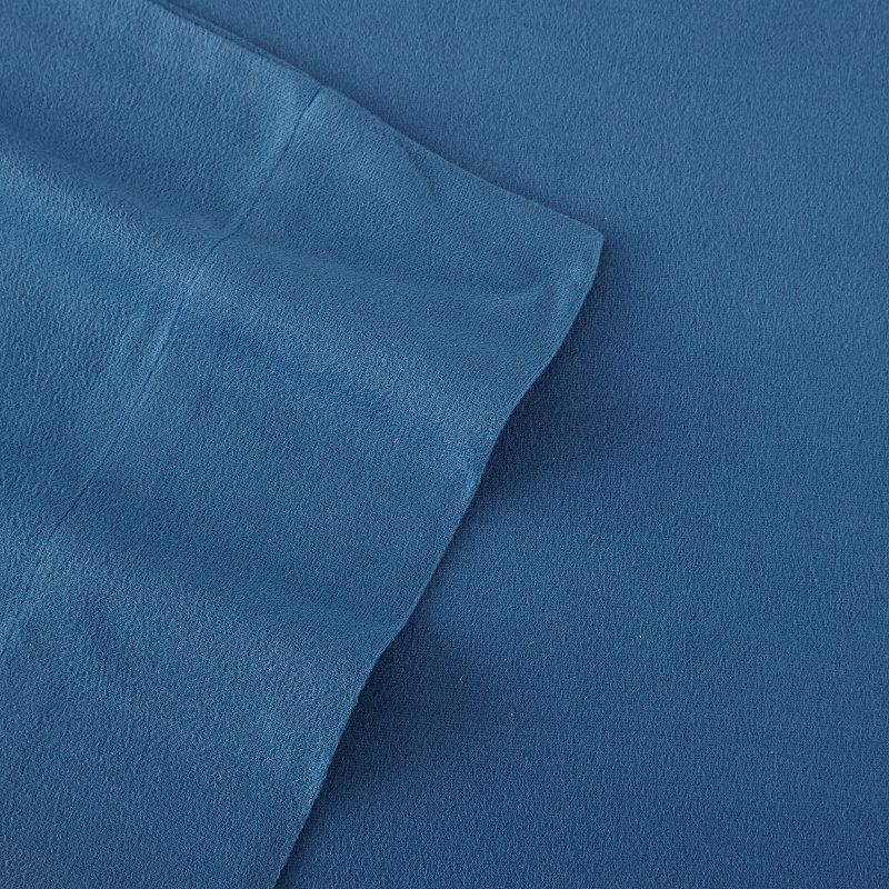 98368140 Micro Flannel Deep-Pocket Sheet Set, Blue, Queen S sku 98368140