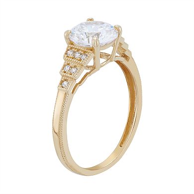 Cubic Zirconia Engagement Ring in 10k Gold