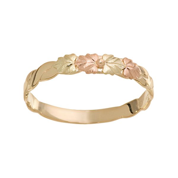 Black Hills Gold Tri-Tone Leaf Twist Ring