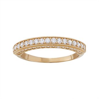 Cubic Zirconia Wedding Ring in 10k Gold