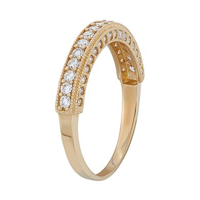 Cubic Zirconia Wedding Ring in 10k Gold