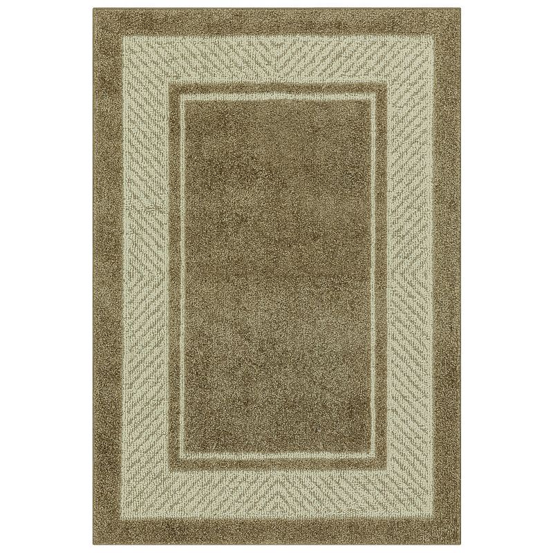 Sonoma Goods For Life® Estate Border Area & Washable Throw Rug, Fawn