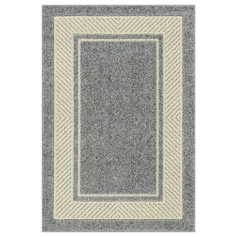 Sonoma Goods For Life® Estate Border Area & Washable Throw Rug, Gray