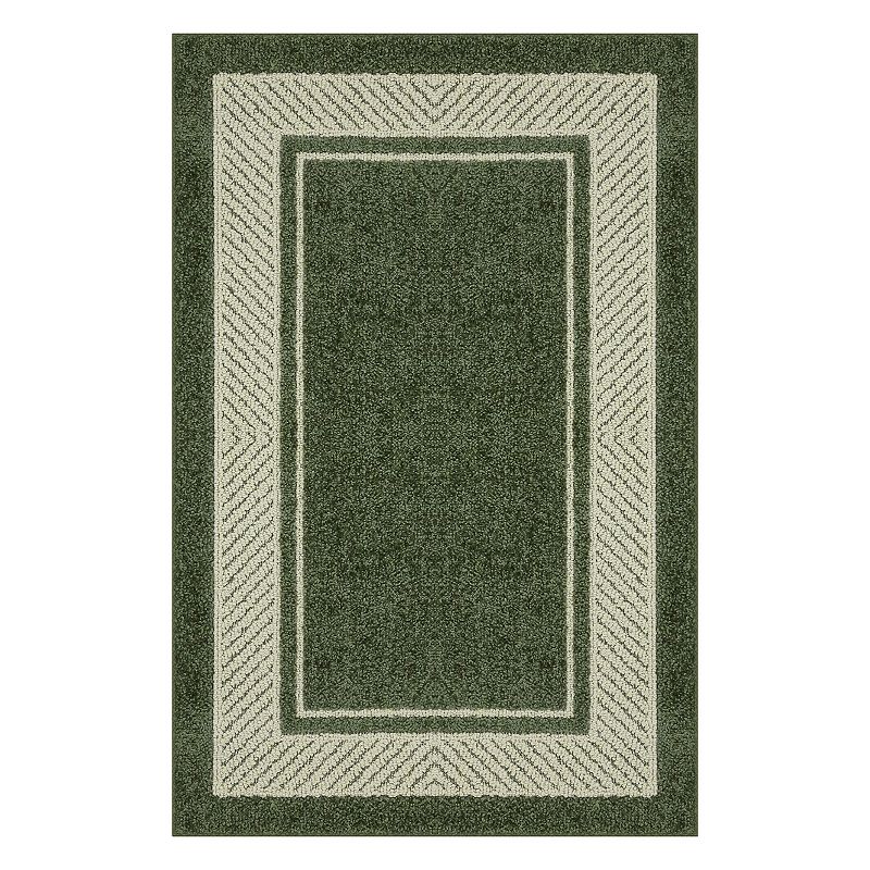 Sonoma Goods For Life® Estate Border Area & Washable Throw Rug, Green 24x70 in 