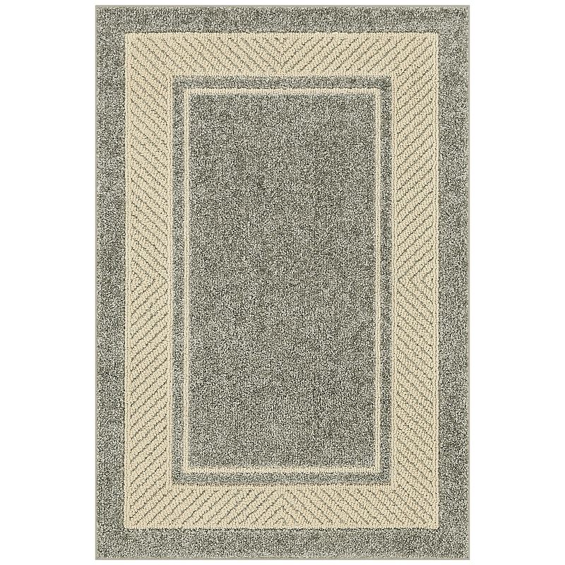 Sonoma Goods For Life Estate Border Area & Washable Throw Rug, Grey, 7X10 Ft