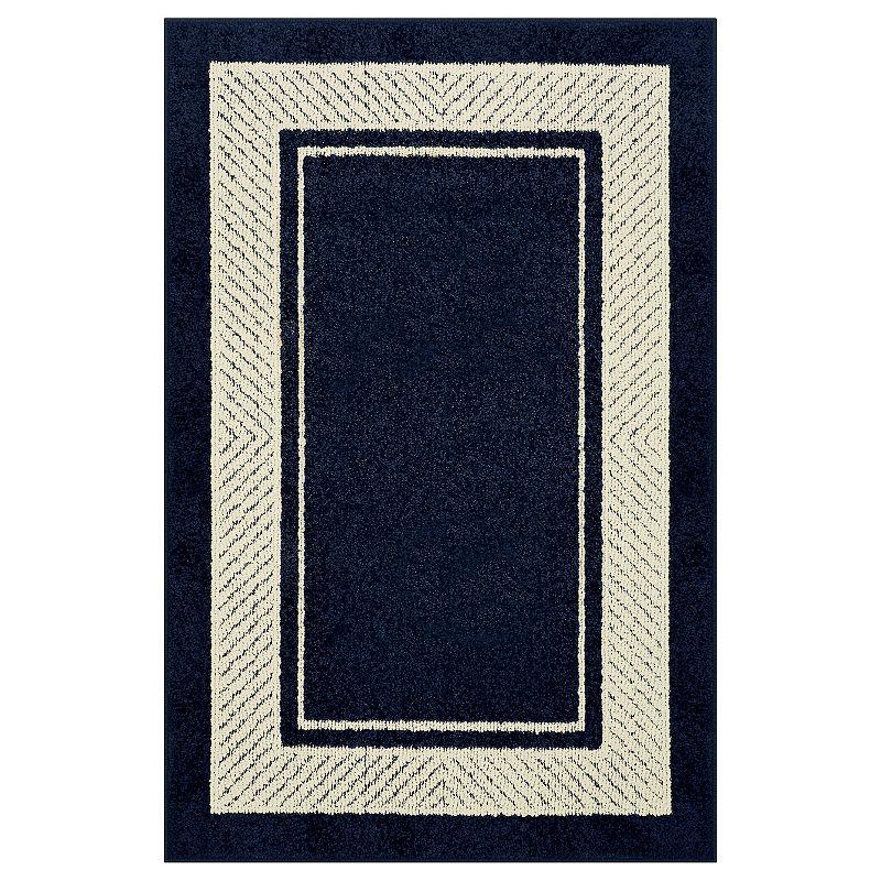 Sonoma Goods For Life Estate Border Area & Washable Throw Rug, Blue, 20X32