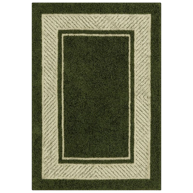 Sonoma Goods For Life® Estate Border Area & Washable Throw Rug, Green 24’X70’ 