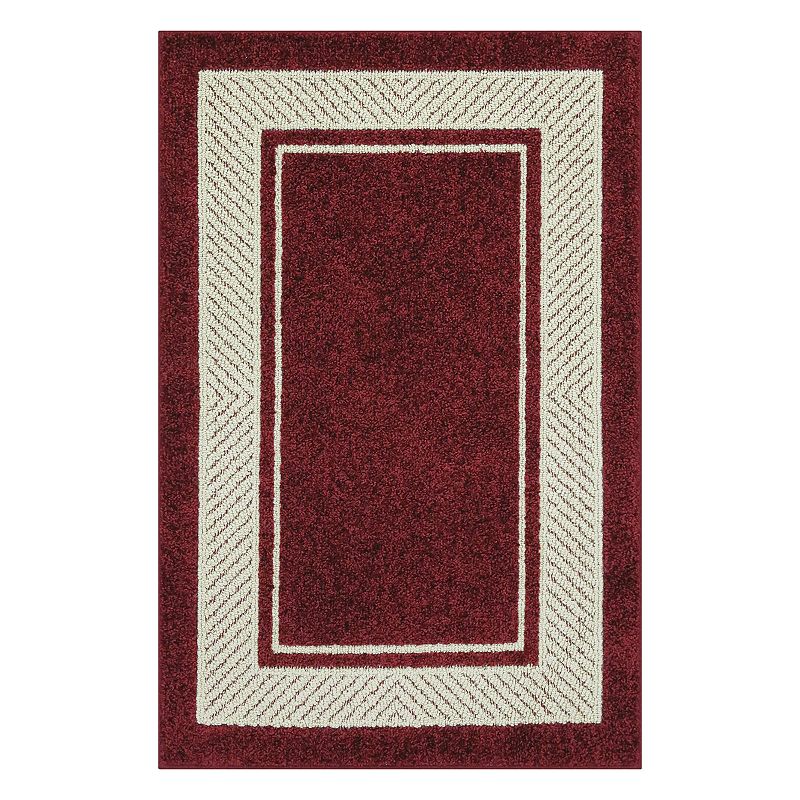 Sonoma Goods For Life® Estate Border Area & Washable Throw Rug, Red 36x60 in 
