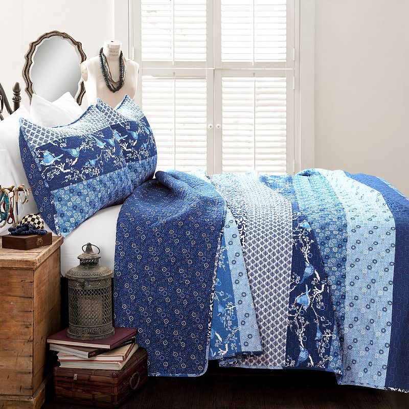 Lush Decor Royal Empire Quilt Set, Blue, King