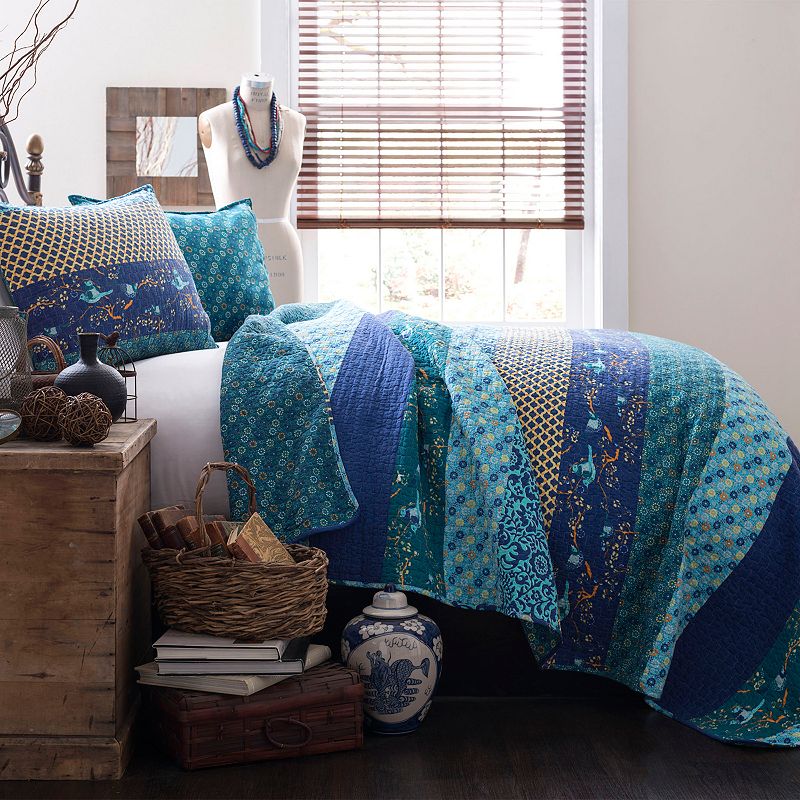 Lush Decor Royal Empire Quilt Set, Blue, Full/Queen