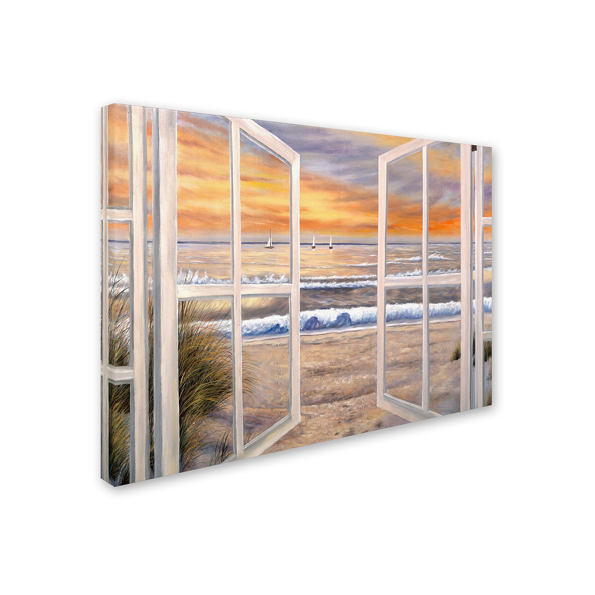Elongated Window Canvas Wall Art, Multicolor